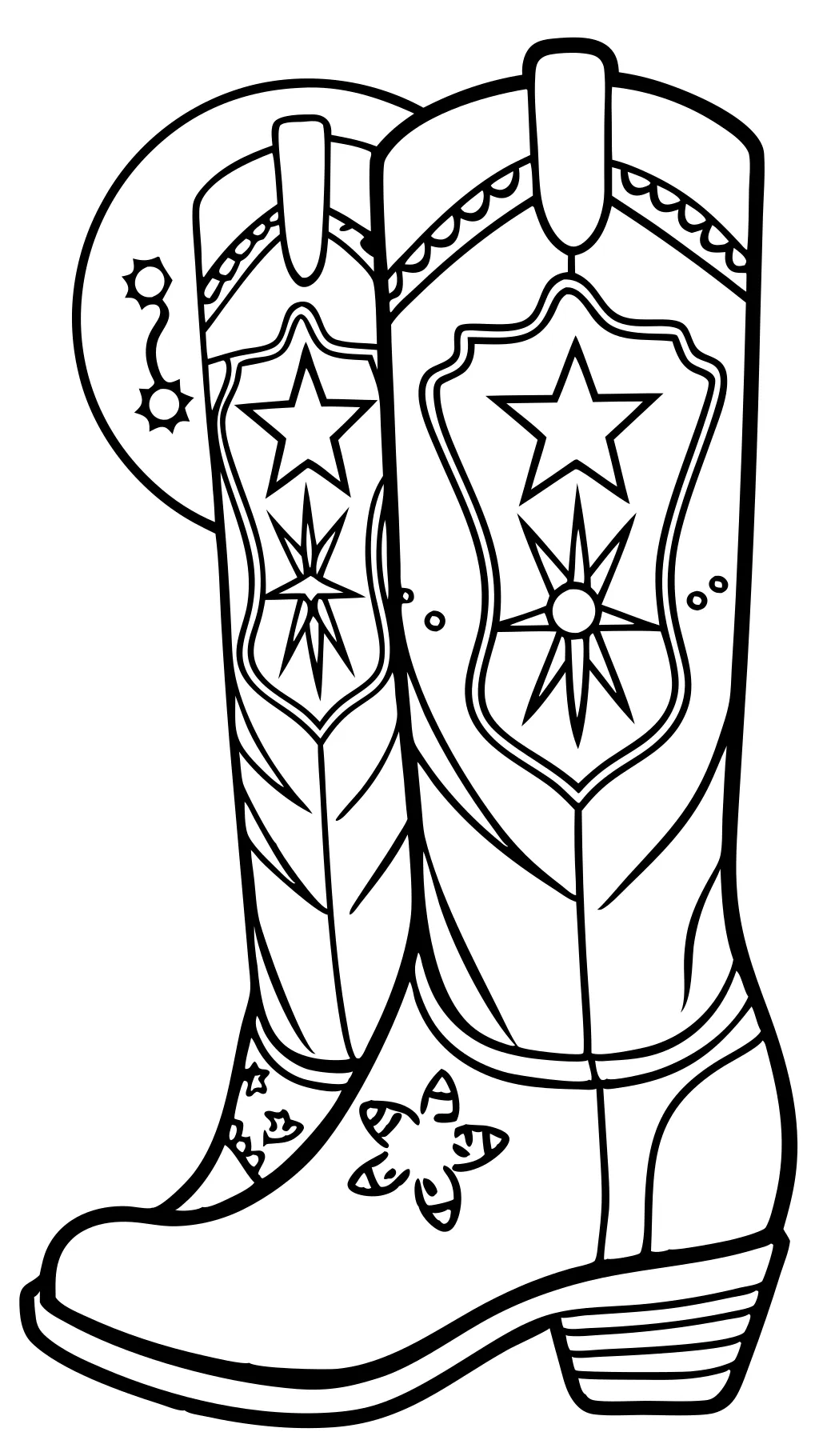 cowboy boots coloring pages